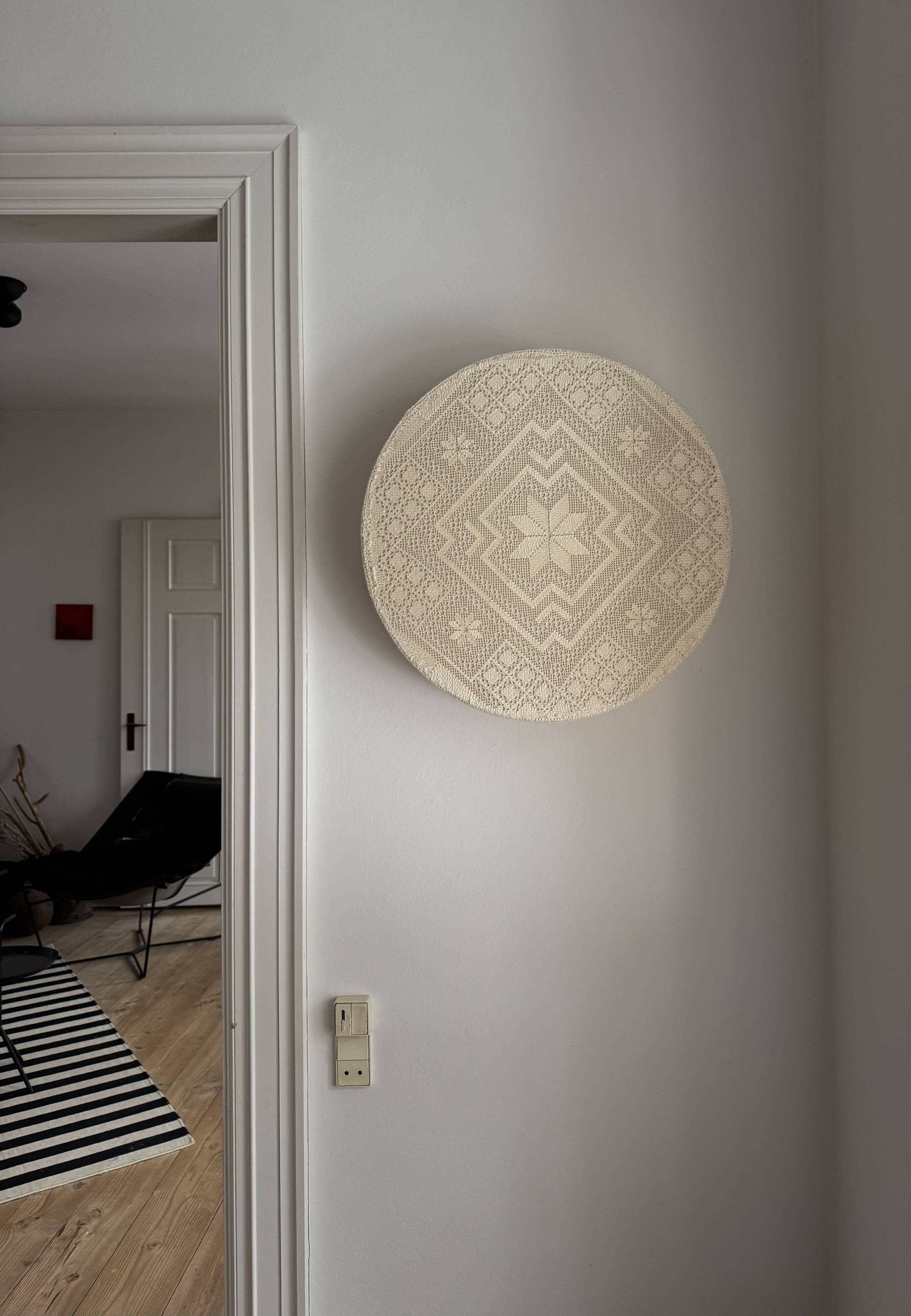Applique, plafonnier suédois moderne en textile crocheté