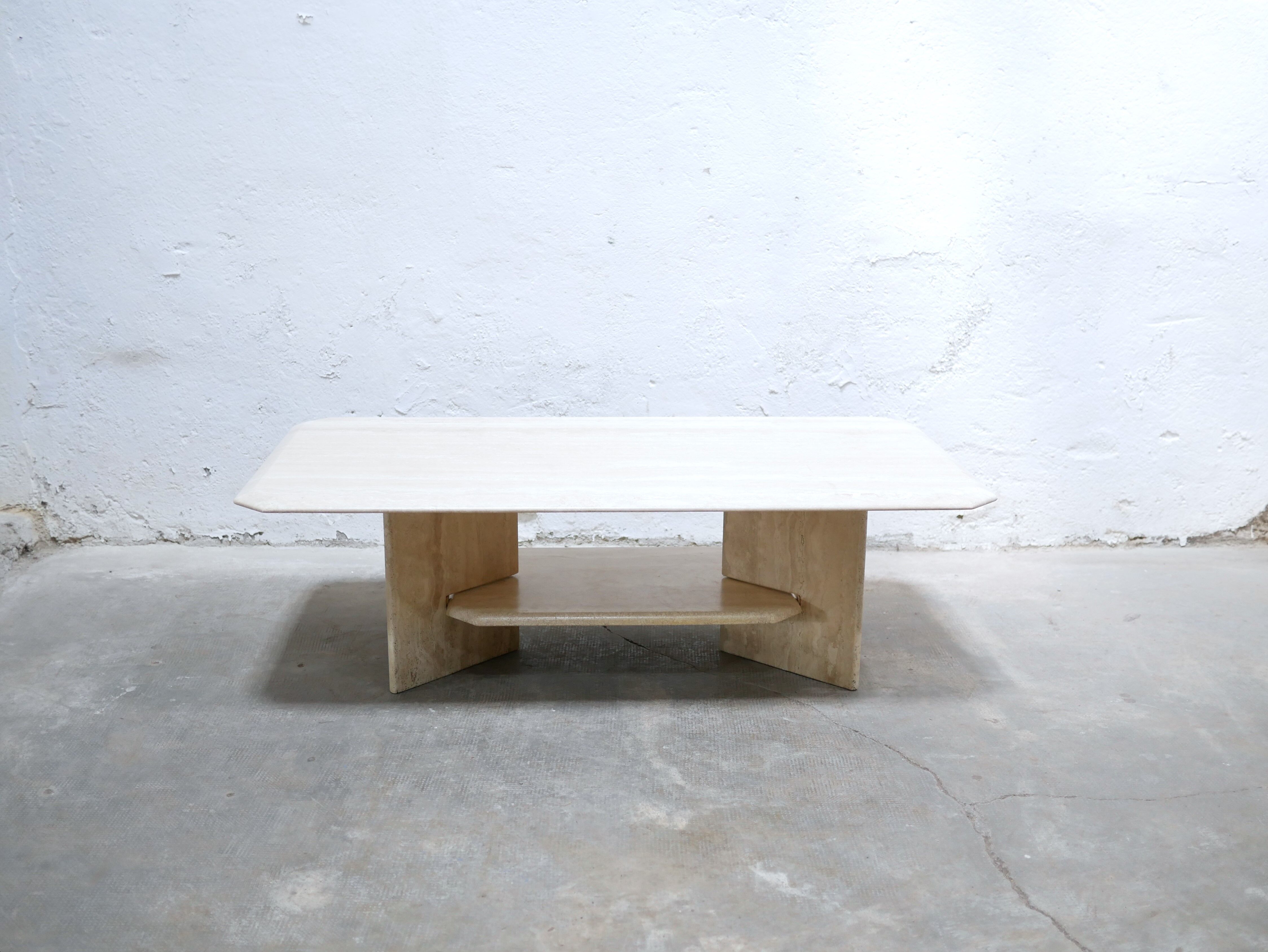 Vintage travertine coffee table