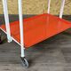 Chariot de service Table d'appoint Design orange Space Age Années 1960 Années 1970