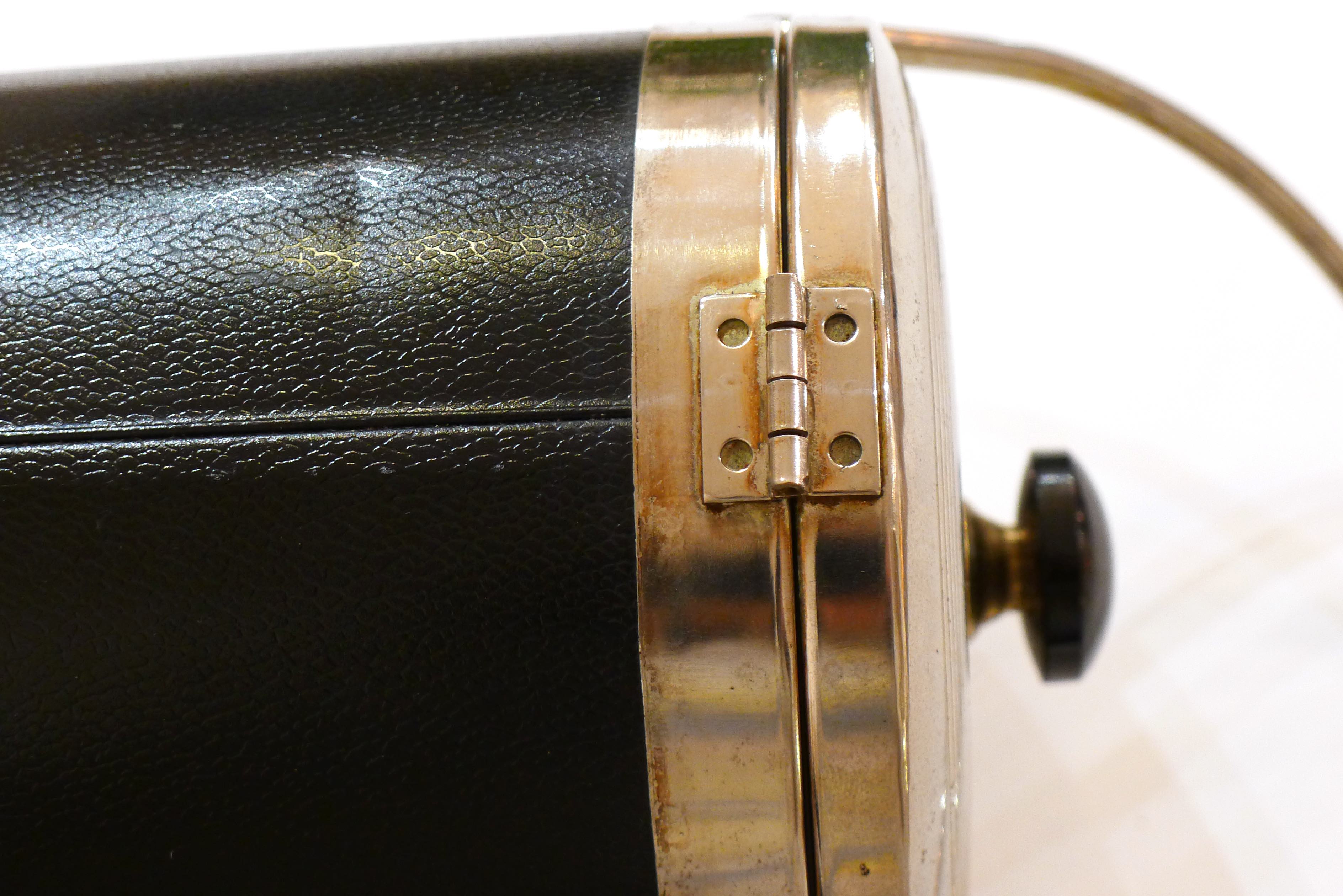 Seau à glaçons vintage cuir noir