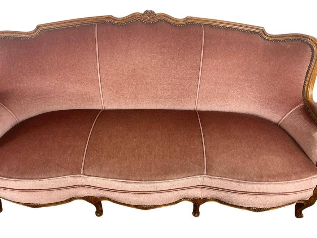 Baroque vintage rose sofa / three-seater / sofa