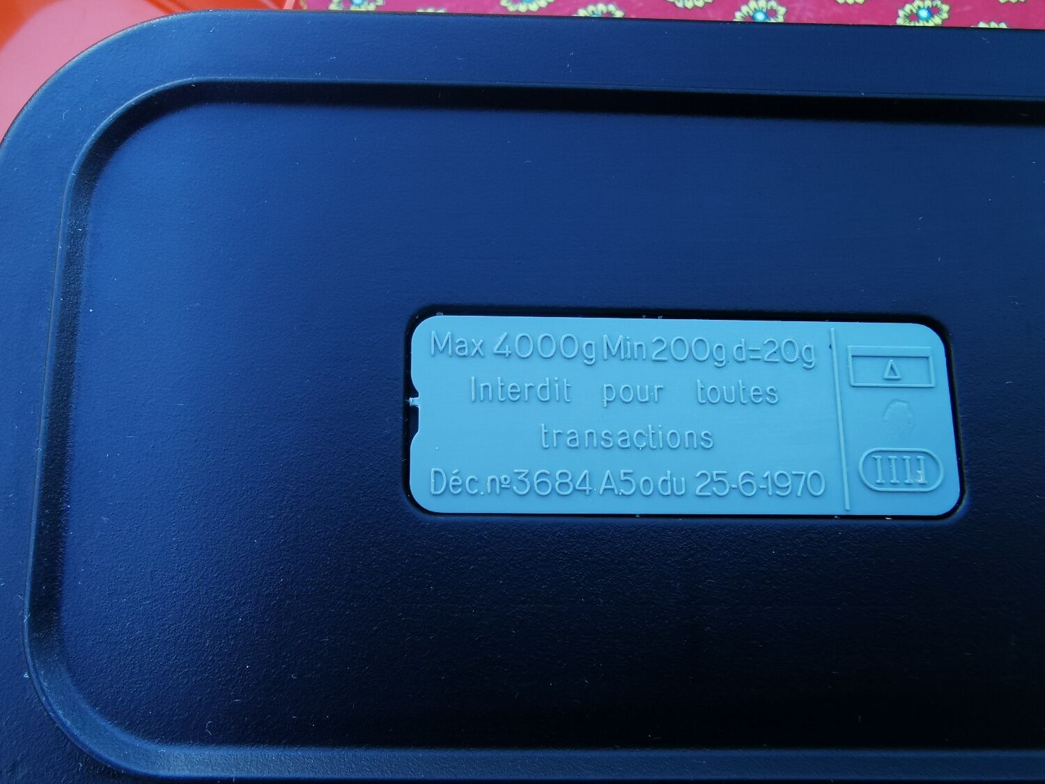 Orange Terraillon scale with box