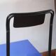Chair Kaa by Francesco Soro, blue lacquered metal, 1980s