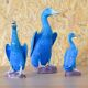 Set of three mid-century turquoise ducks, Chinese porcelain, 1950s