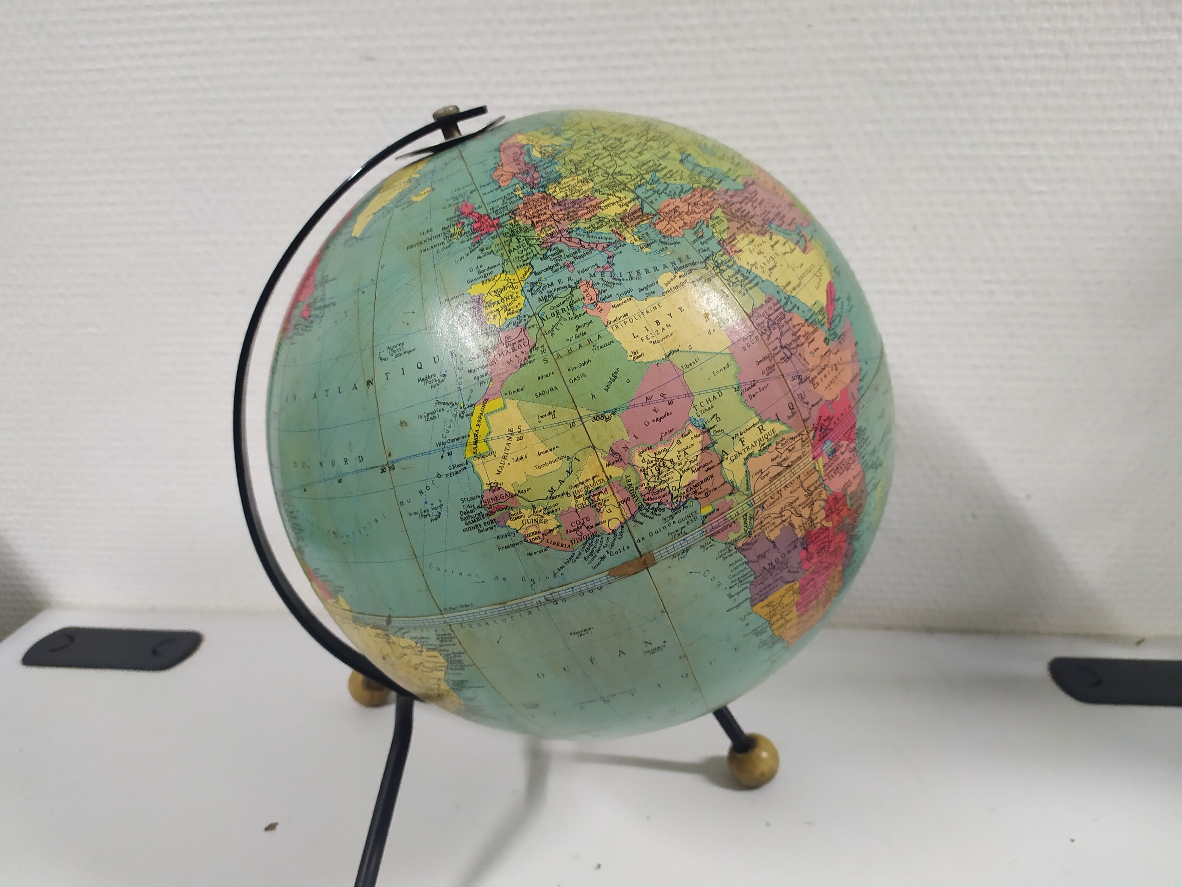 Globe world map George Philip London 1962 Taride design 60's