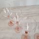 4 Verres à Eau ou Vin / verre à pied Rose