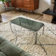 Vintage tubular chrome and smoked glass coffee table – 1970s style