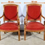 Pair of Cherry Wood Armchairs, Louis Philippe Period – 1st Part 19th