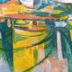 Lithograph José Palmeiro unsigned Spain Marina with boats 50x66 cm