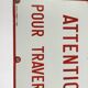 Old enamel safety plate
