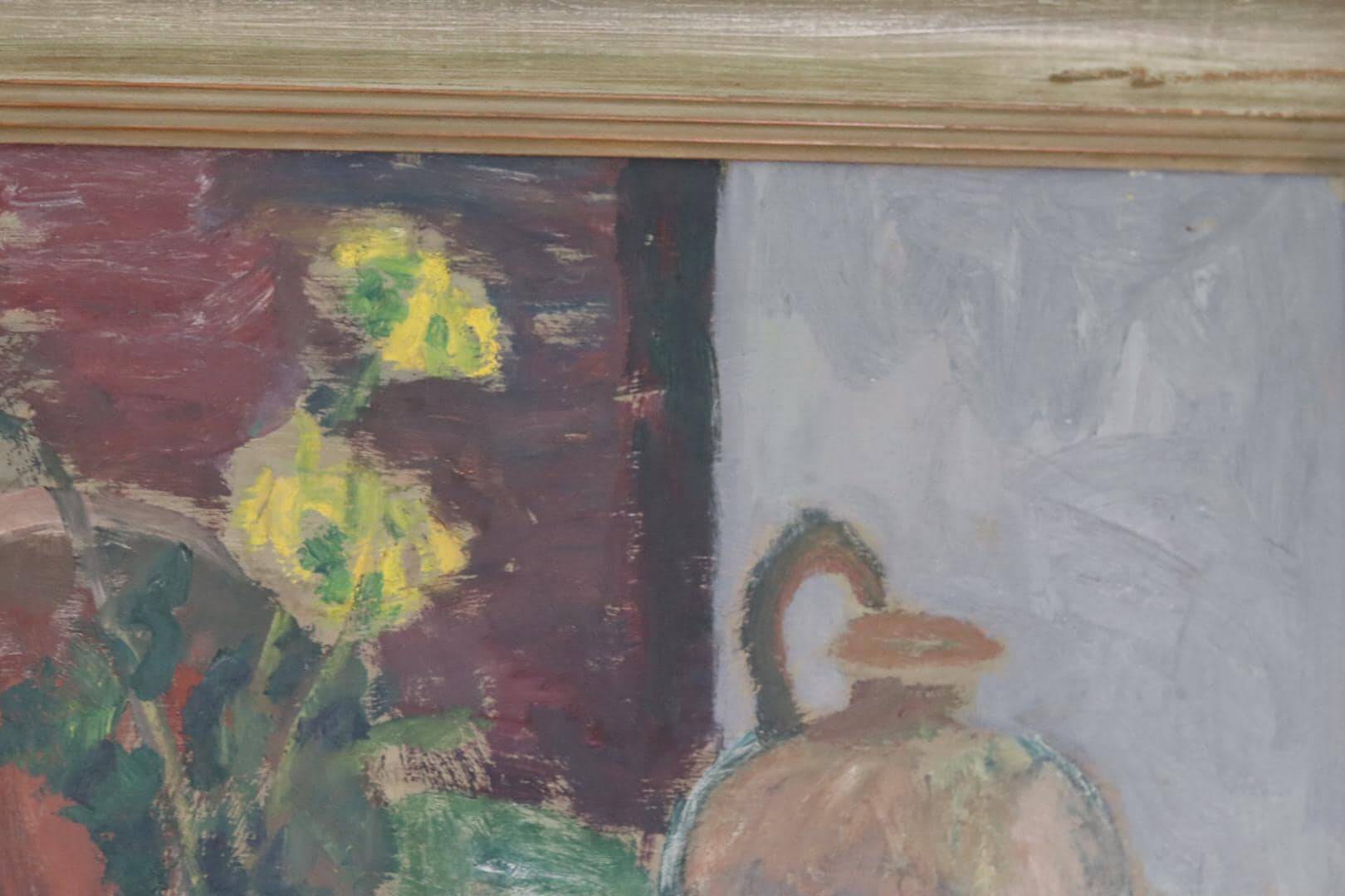 Nature morte : Vases et fruits par T.S.