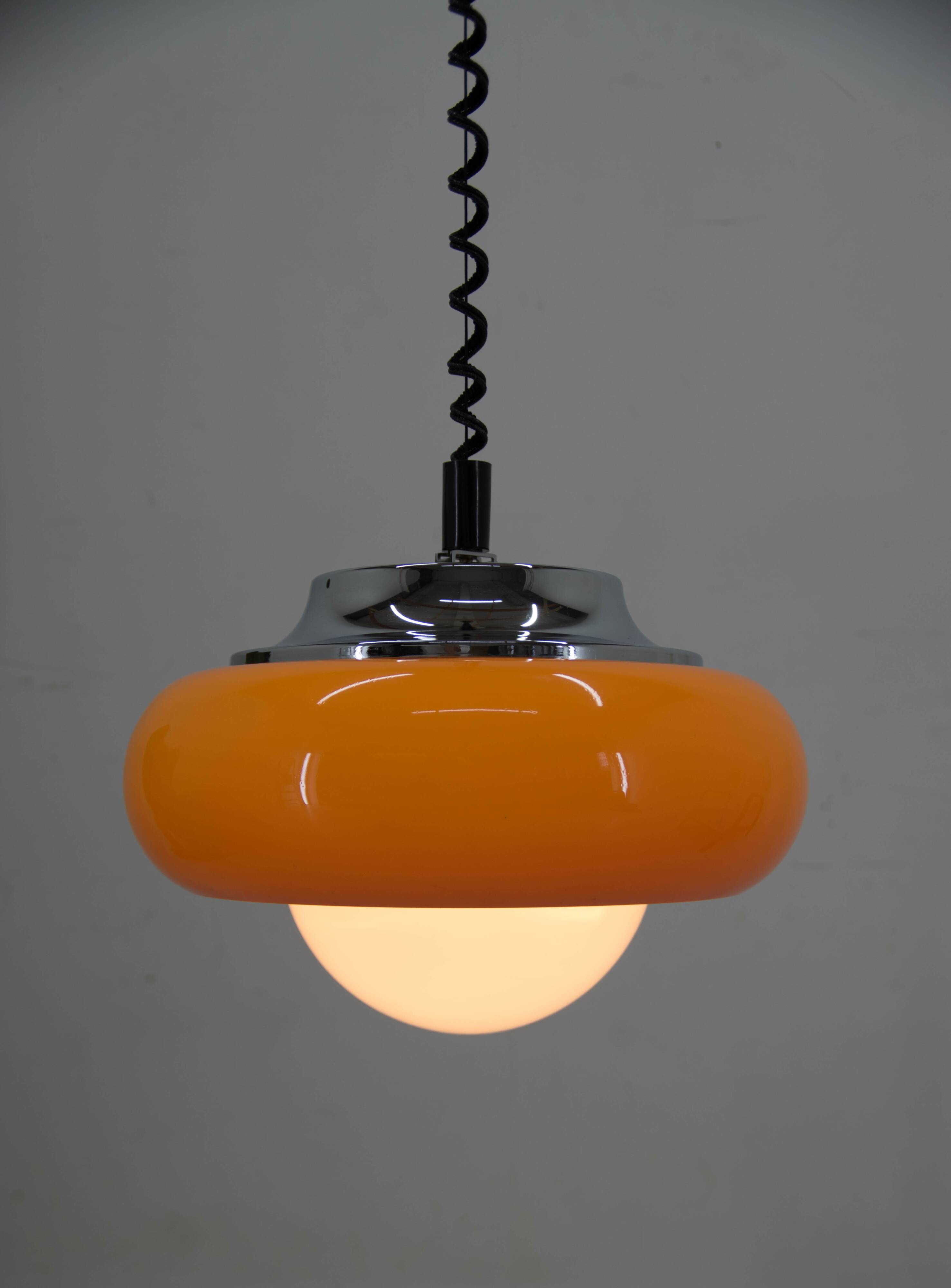 Mid Century Adjustable Pendant Meblo, Harvey Guzzini, Italy, 1970s