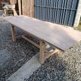 Solid oak farmhouse table with extensions