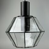 60s 70s hanging lamp ceiling lamp by Limburg Leuchten Germany glass metal