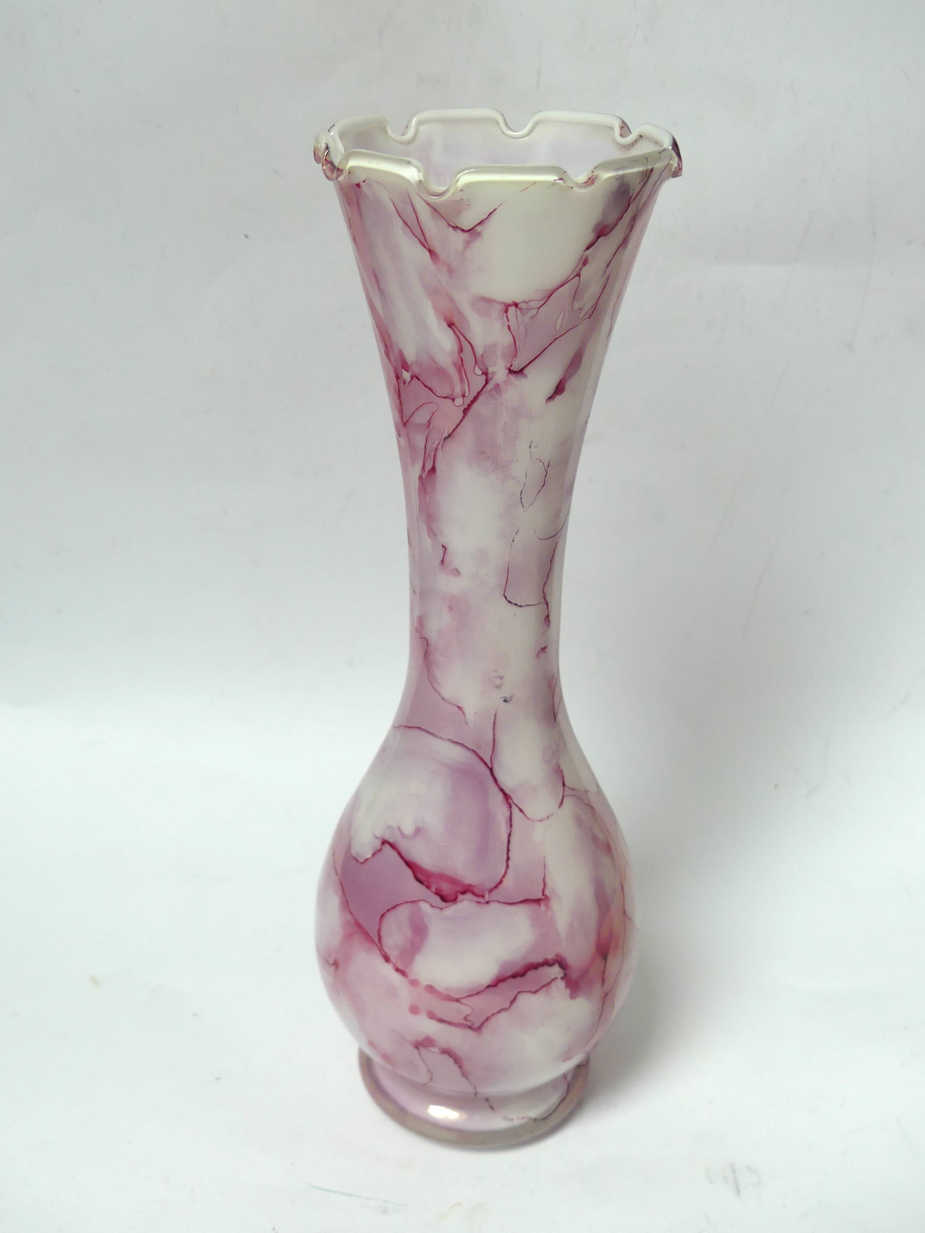 Pink glass vase