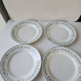 Set of 8 plates, 2 dishes, 2 compotiers - KG Lunéville Laetitia decoration