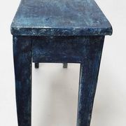 Blue patinated wooden console