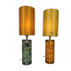 Pair of Prova fractal resin lamps, 1960