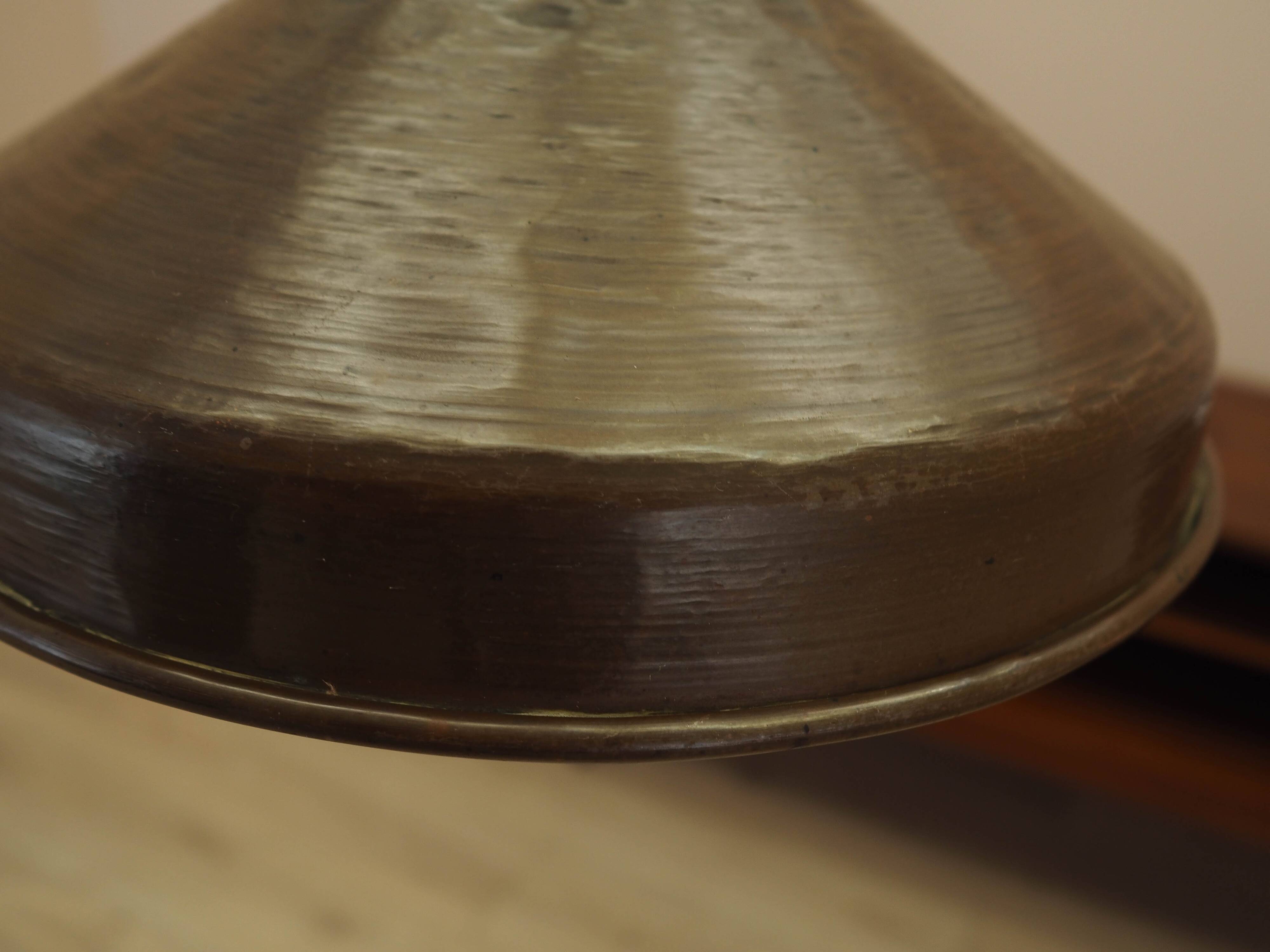 Brass pendant lamp from Denmark, industrial style, 1960s