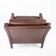 Danish armchair brown leather 60s