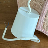 Vintage suspension in raffia and fabrics