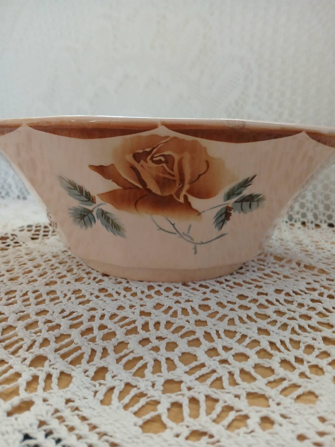 Antique salad bowl from Digoin and Sarreguemines