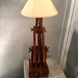 Daniel Pigeon's solid oak articulated lamp