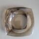 Vintage square smoked glass ashtray