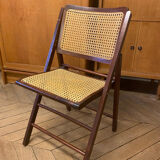 Chaise cannage pliante