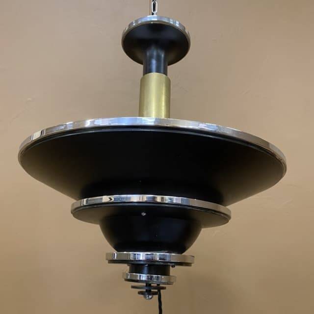 Vintage Art Deco ceiling light by Georges Halais, 1930.