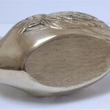 Zoomorphic solid brass swan pen holder