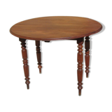 expandable table in solid mahogany