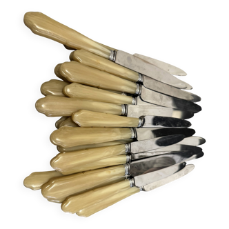 24 antique table knives – bone handle – cutler Montpellier