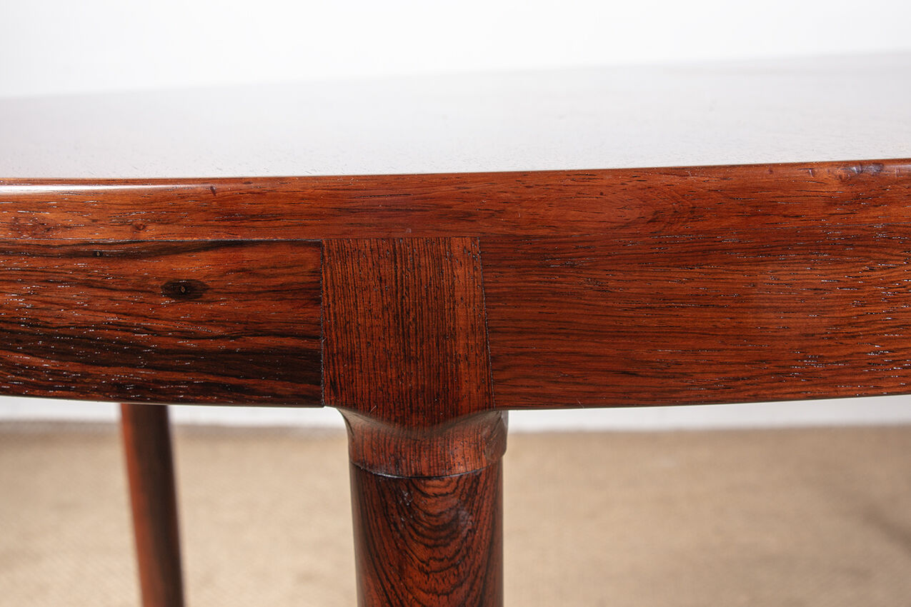 Table de repas, ovale, extensible, Danoise en Palissandre, Harry Østergaard