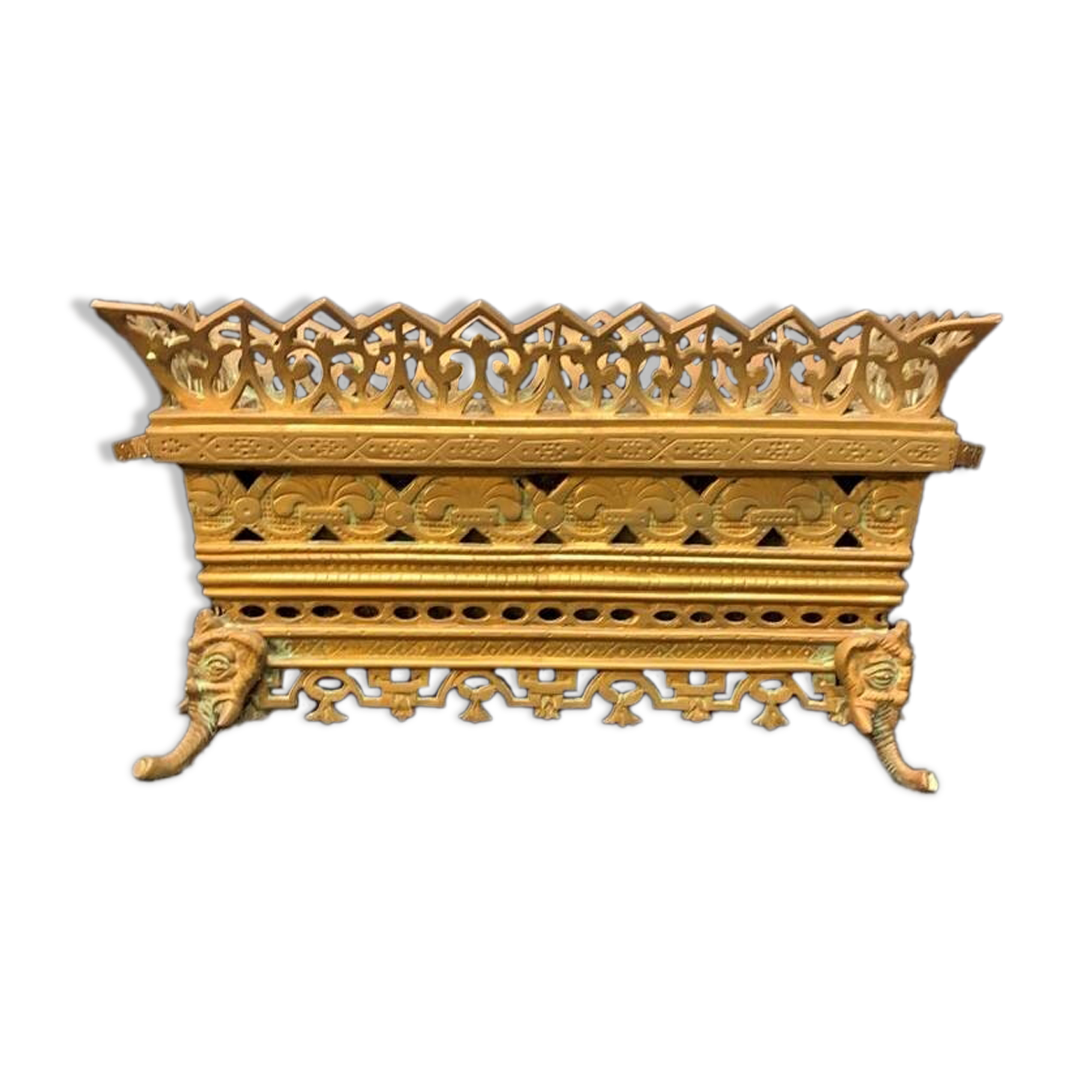 Flower pot. Solid bronze.