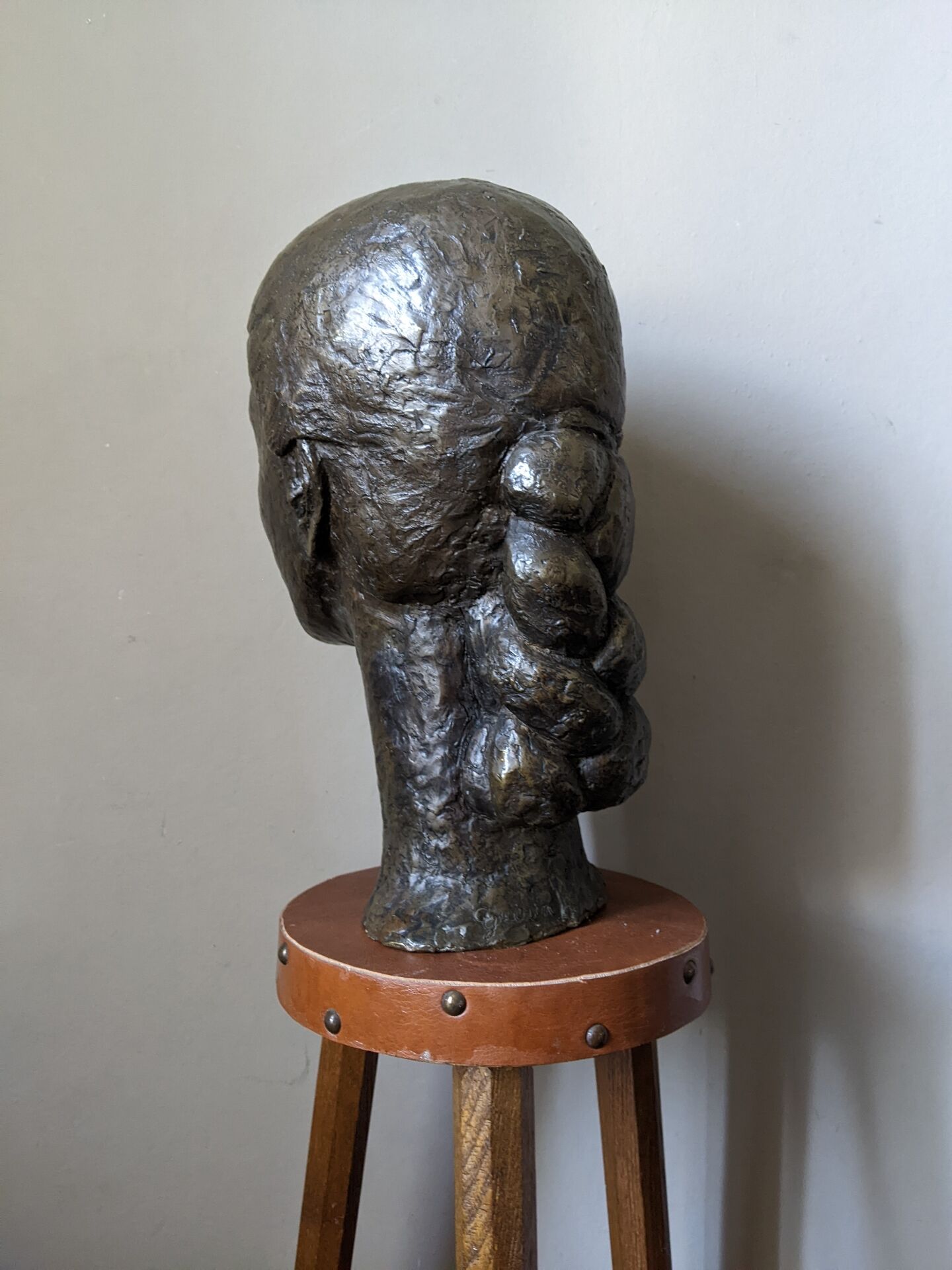 Handcrafted bronze bust sculpture