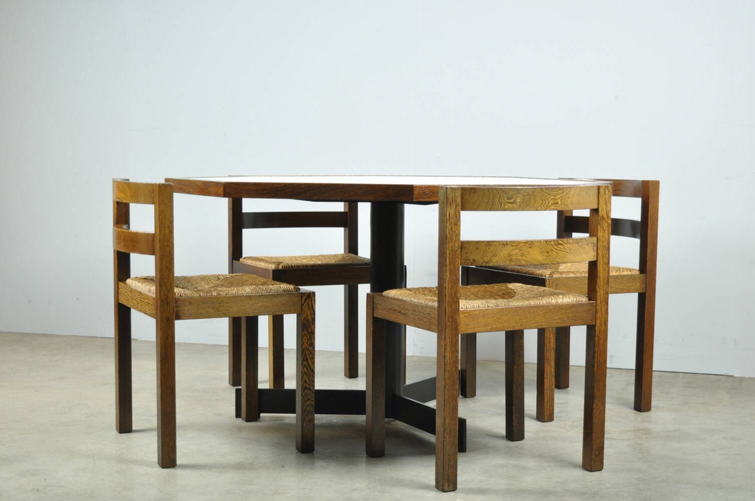 Modern vintage wengé dining table by OV Rotterdam, 1970s
