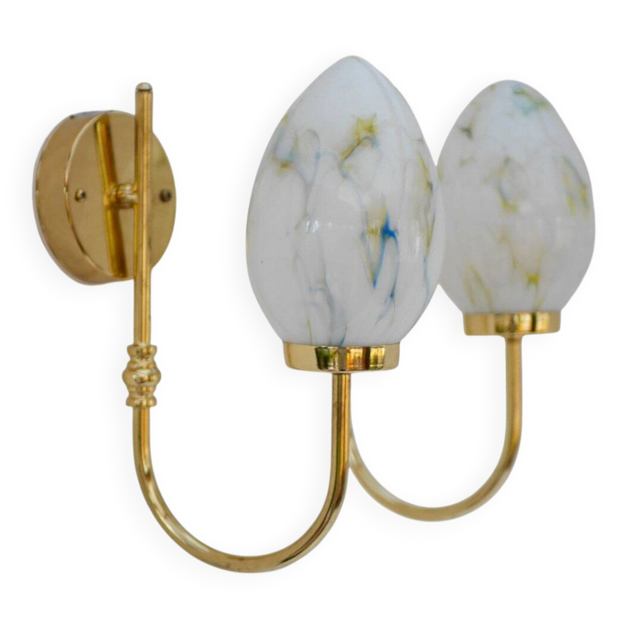 Vintage Scandinavian wall lights, 1980s, set of 2