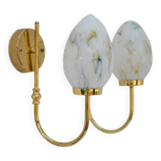 Vintage Scandinavian wall lights, 1980s, set of 2