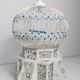 Oriental bird cage 1960 hand-painted wood and metal