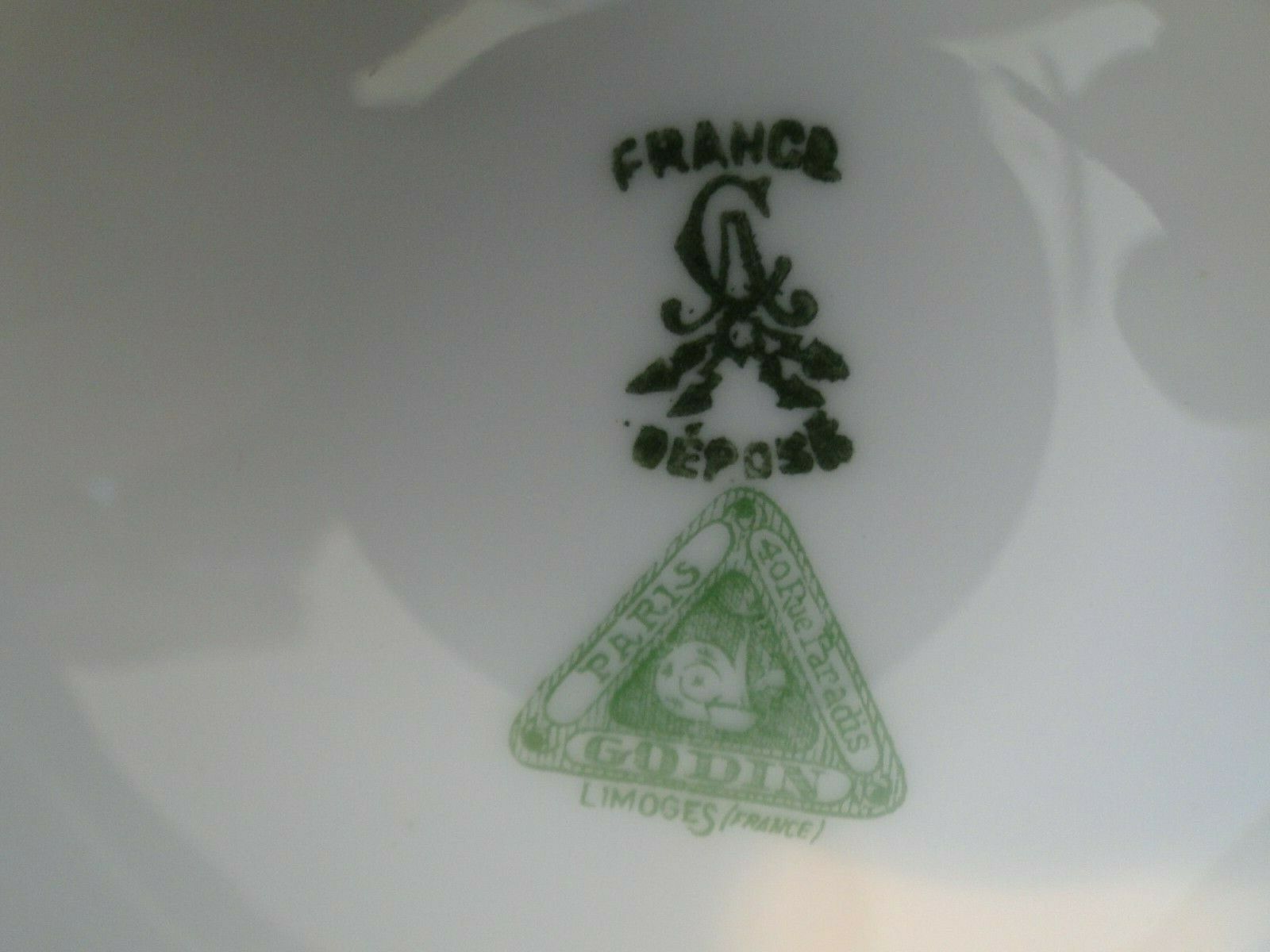 AC Godin Limoges porcelain shower foot cup