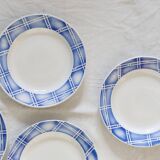 Set of 6 Sarreguemines flat plates, Rostand pattern