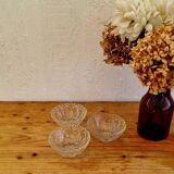 Set of 3 vintage glass bowls