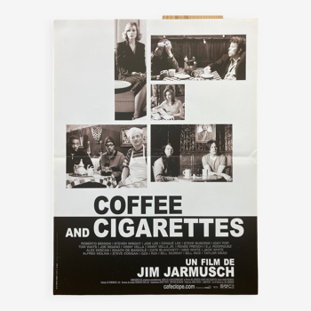 Affiche cinéma originale "Coffee and Cigarettes" Jim Jarmusch