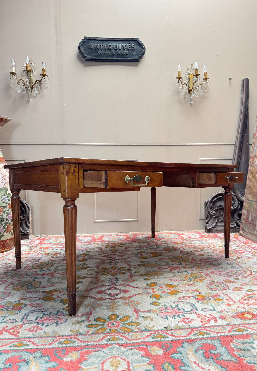 Mahogany desk in louis xvi style 19th century
