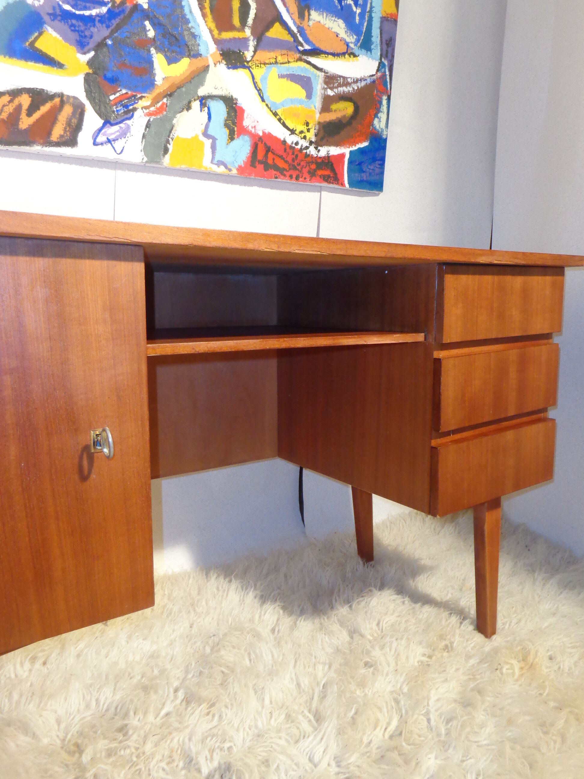 Bureau vintage des années 60 teck