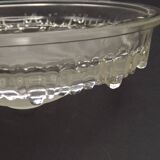 Signed EZAN France Frosted & Clear Glass Icicle Shades - Art Deco Lighting