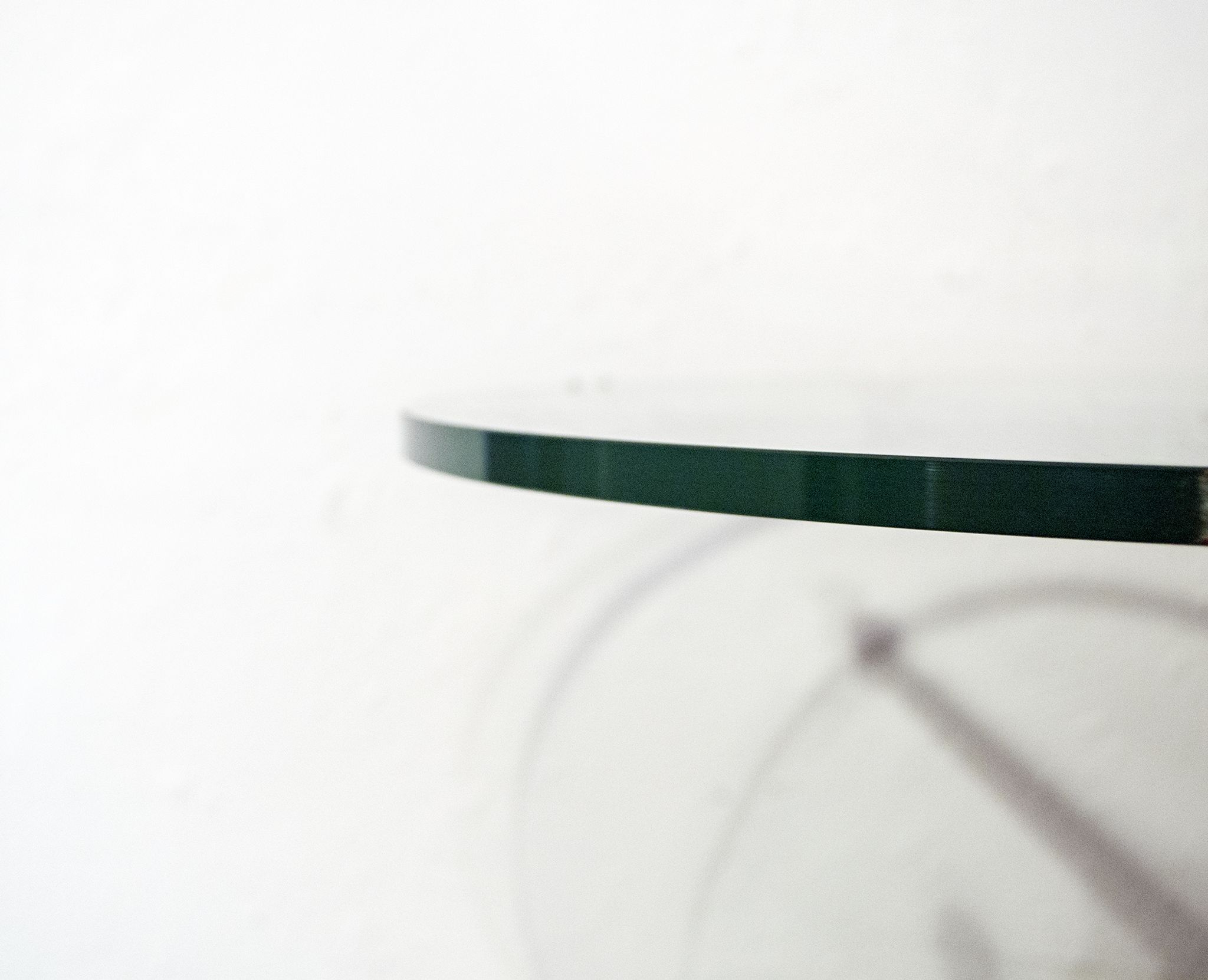 Table basse en fer et verre Italia Anni '80