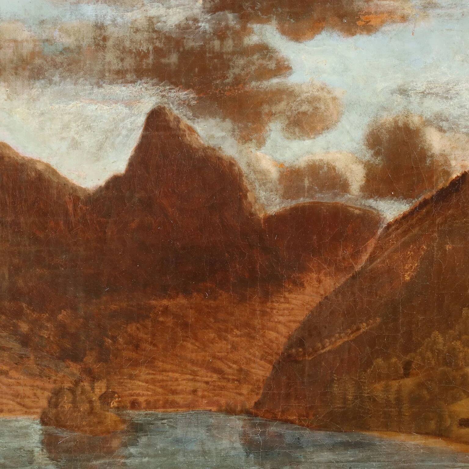 Peinture ancienne signée E. Rudolf Biedermann XIXe siècle