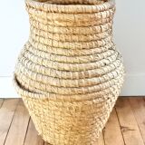 Braided wicker jar